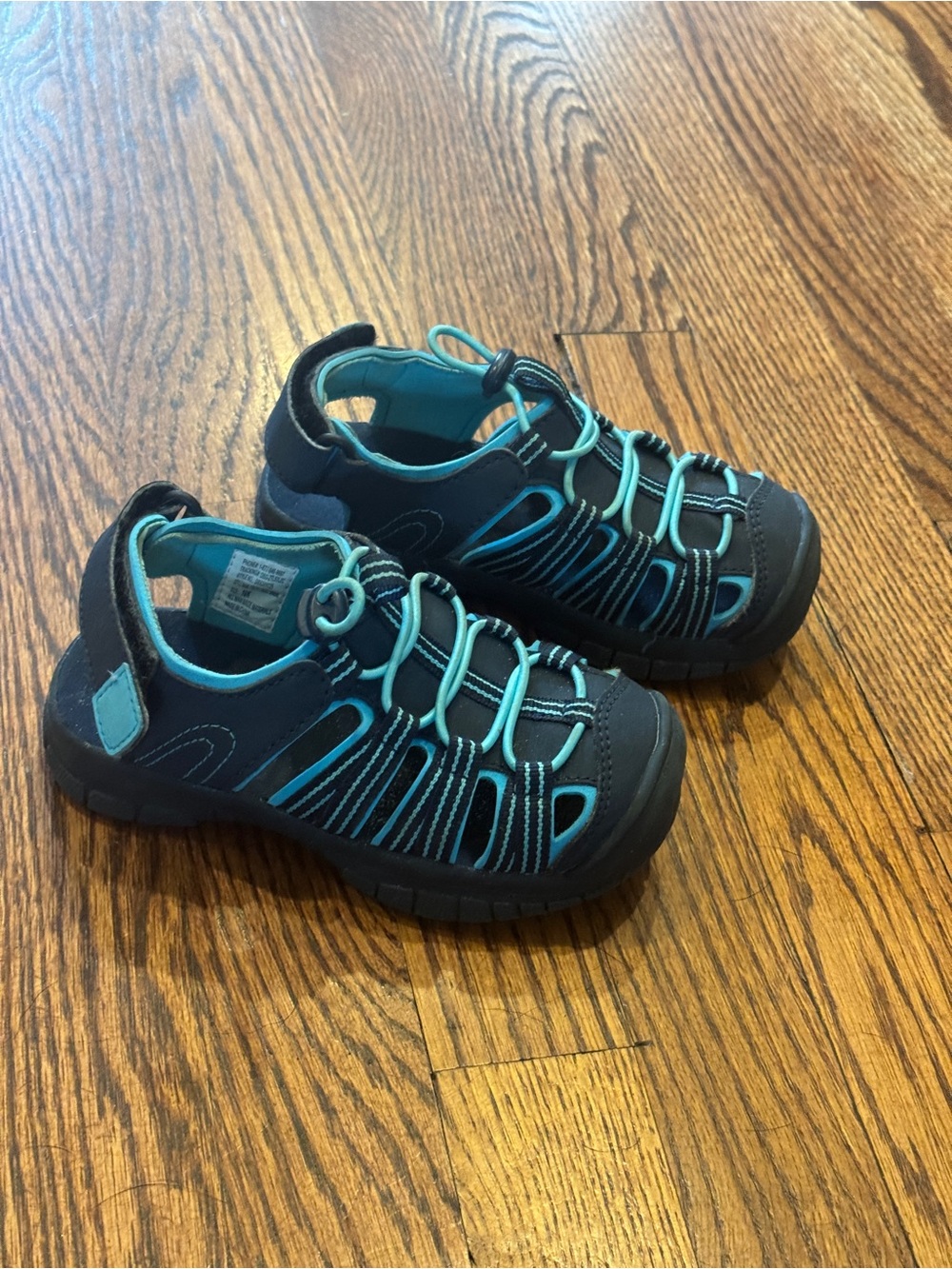 OBX Kids Outdoor Sandal Sneakers in Teal and Black - Breathable Adventure Shoes